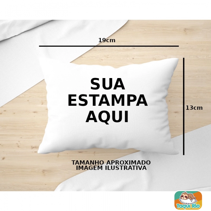 Almofada com arte personalizada 19x13Cm