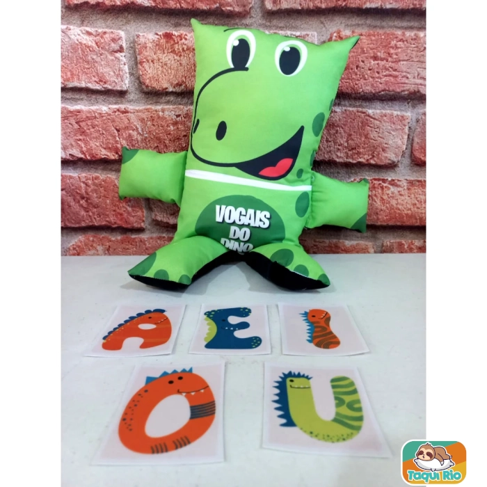 Brinquedo Educativo Vogais do Dino