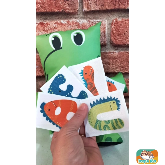 Brinquedo Educativo Vogais do Dino