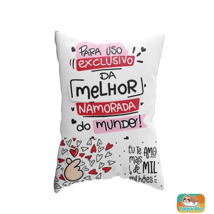 Almofada Com Bolso Namorados - Frases de Amor - cestas de café - Lembrancinha - com enchimento