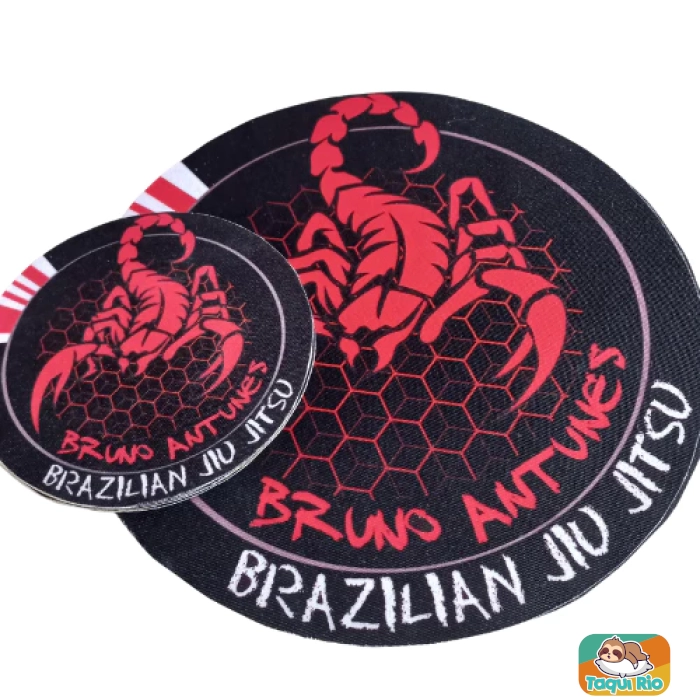 Kit com 3 Patchs Personalizados - Kimono Jiu-jitsu, judô, 10cm + 15Cm + 20cm