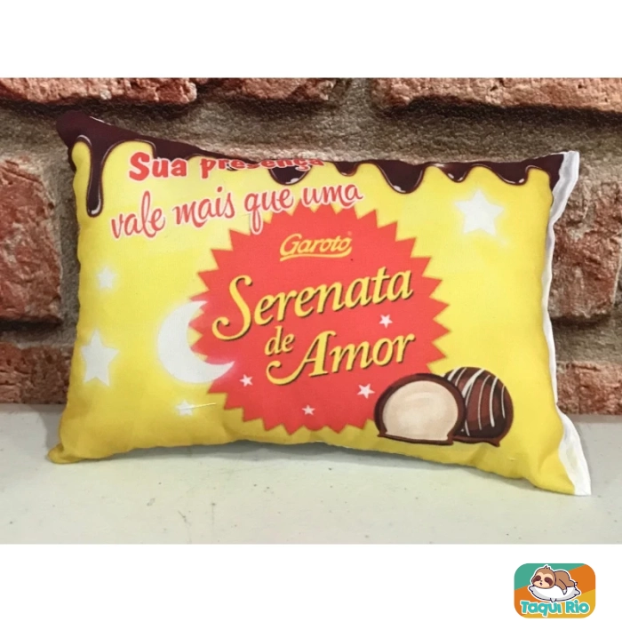 Almofadinha Frases Namorados SEM bolso com enchimento - 19x13cm