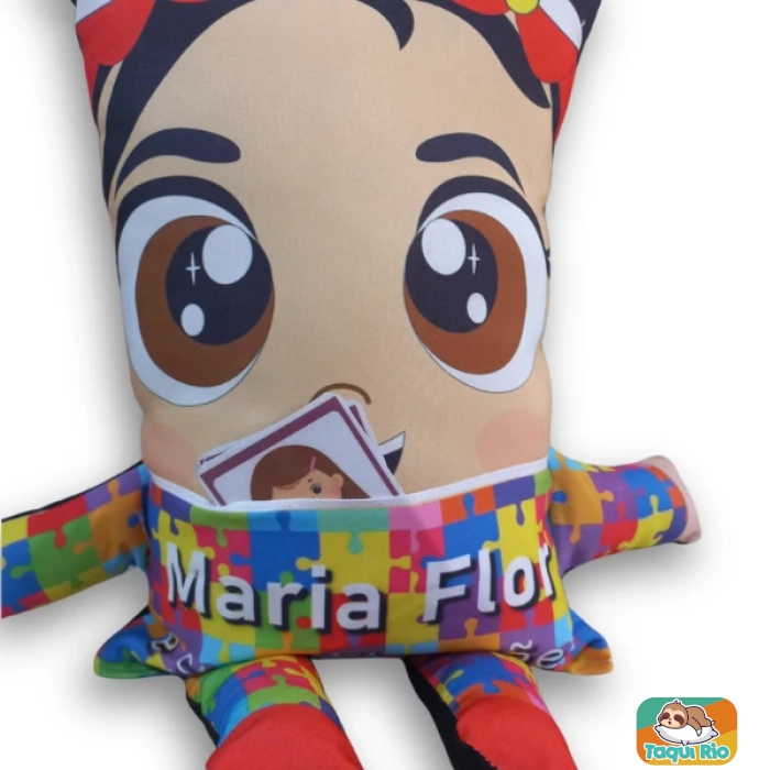 Autismo - Boneco SuperAuti com bolso e Pecs de Emoções