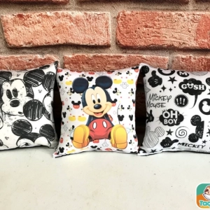 Almofada Decorativa Mickey Minnie quadrada 20x20cm