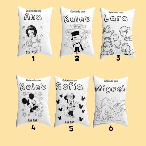 Almofada para colorir personalizada com o nome