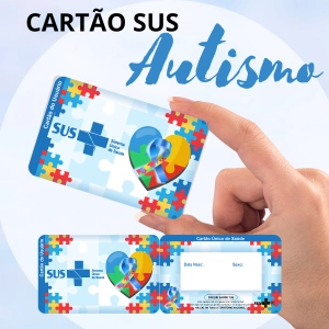 Cartão do SUS Plastificado Personalizado Autismo/ TEA