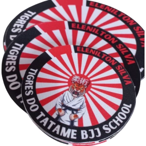 Kit com 3 Patchs Personalizados - Kimono Jiu-jitsu, judô, 10cm + 15Cm + 20cm