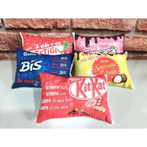 Almofadinha Frases Namorados SEM bolso com enchimento - 19x13cm