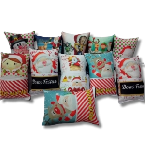 Almofadinha decorativa de Natal com bolso